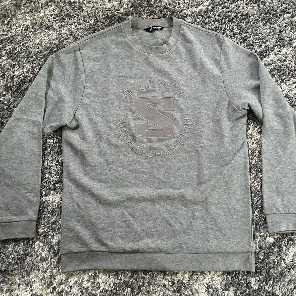 SALOMON Mens Grey Crewneck Sweatshirt Size XL